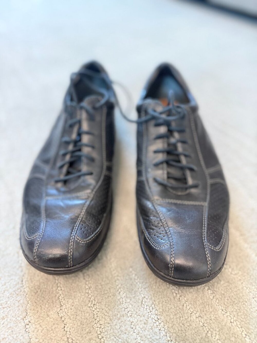 Cole Haan Men's Air Harrison Black Leather Perforated Sneakers Shoes Size 11.5M